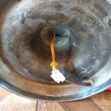 Victorian silver-plated bronze lamp base.