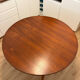Table ronde design scandinave en teck extensible avec rallonge