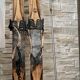 Paire de ski vintage en bois