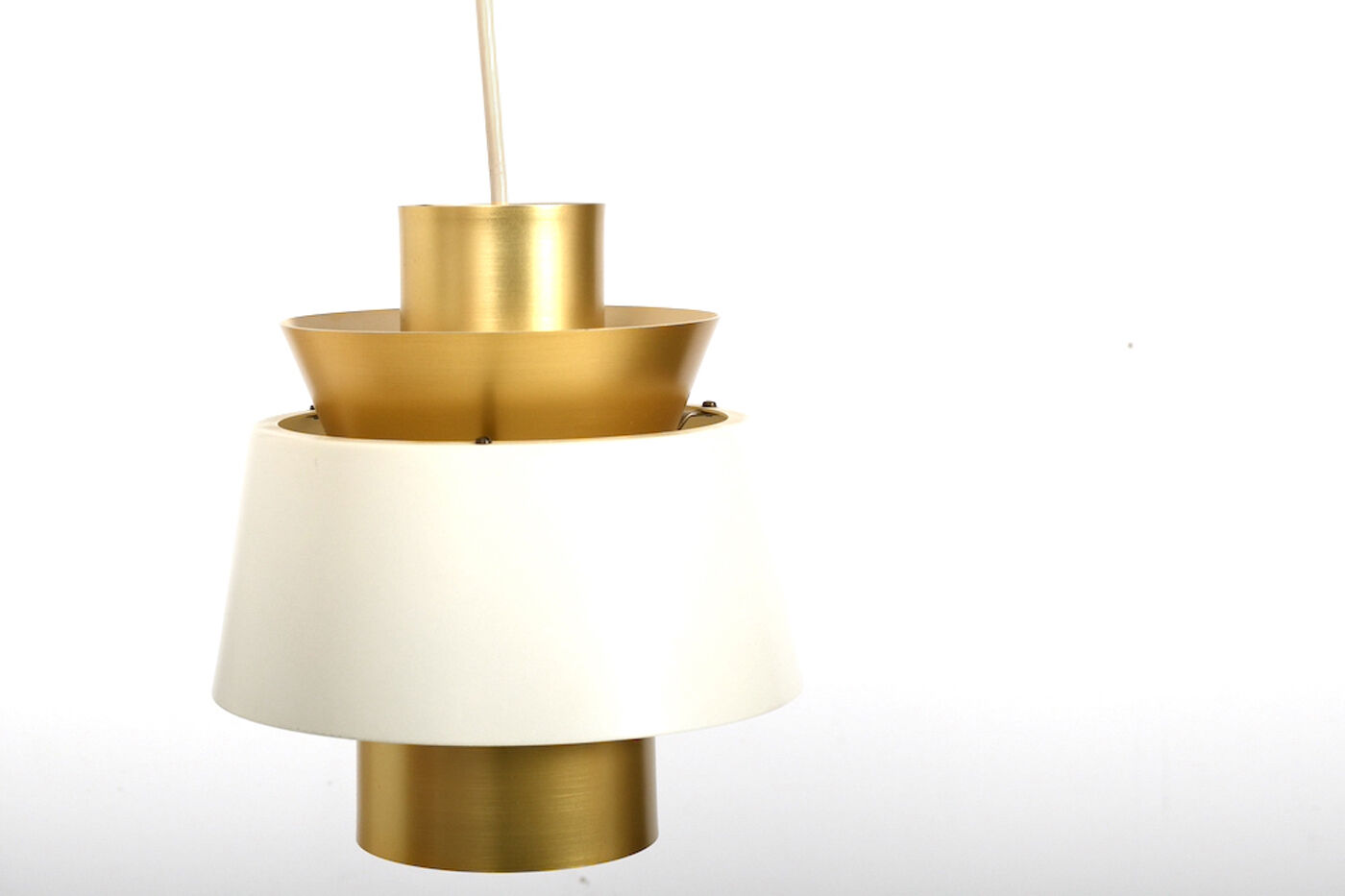 Jørn Utzon Teak and Brass Wall Lamp 1960s