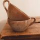 Pair of antique stoneware cups