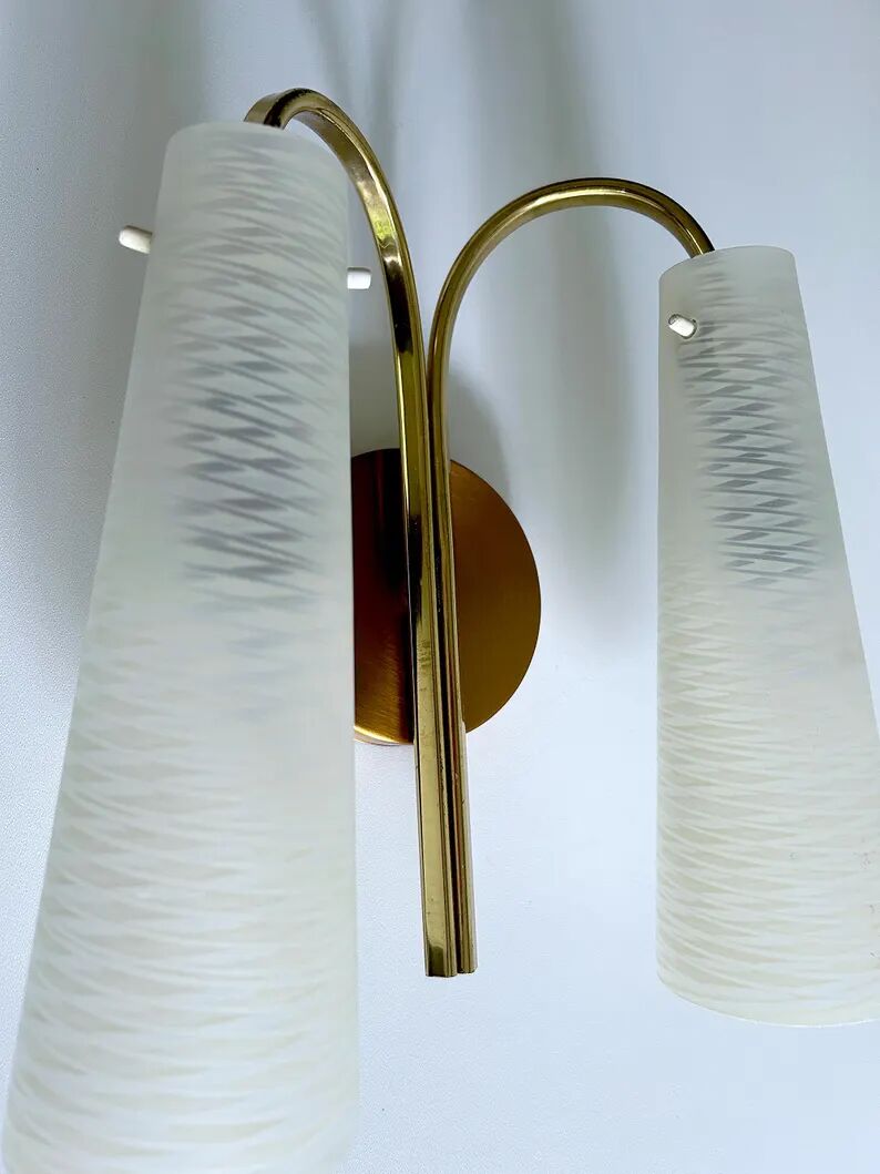 Vintage Italian Glass Sconce, 1960s