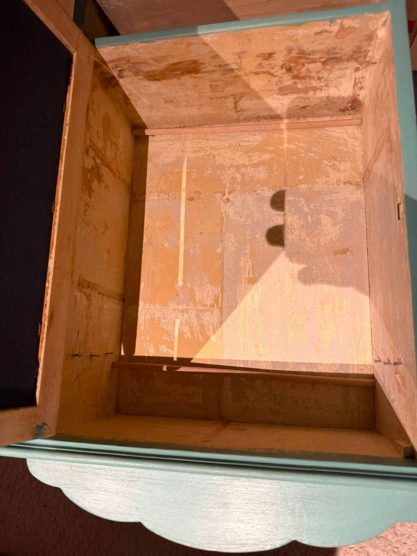 Armoire de toilette vintage en bois