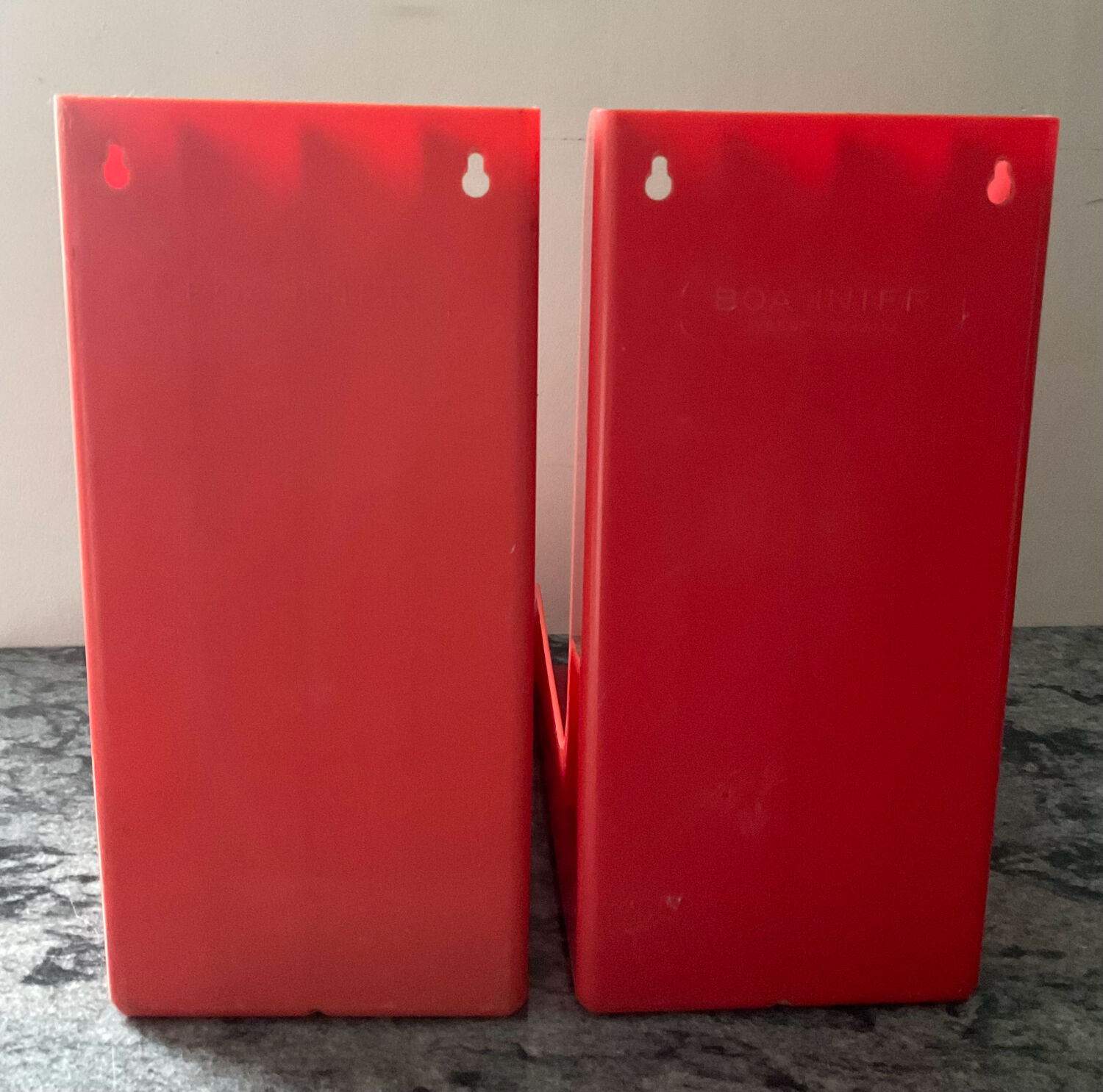 Pair of vinyl storage racks Boa Inter Holland from the 1970s.