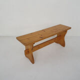Scandinavian modern pinewood bench, 1960's