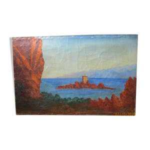 Huile sur toile île