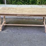 19th century solid oak extendable farmhouse table with drawer 200cm