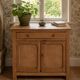 Vintage wooden renovated sideboard, 2 doors and 1 drawer.