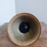 Chalice cup candle holder in stoneware