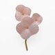 Pair of pearly pink Murano glass and brass wall lights