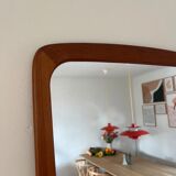 Vintage Danish teak mirror - beautiful edges