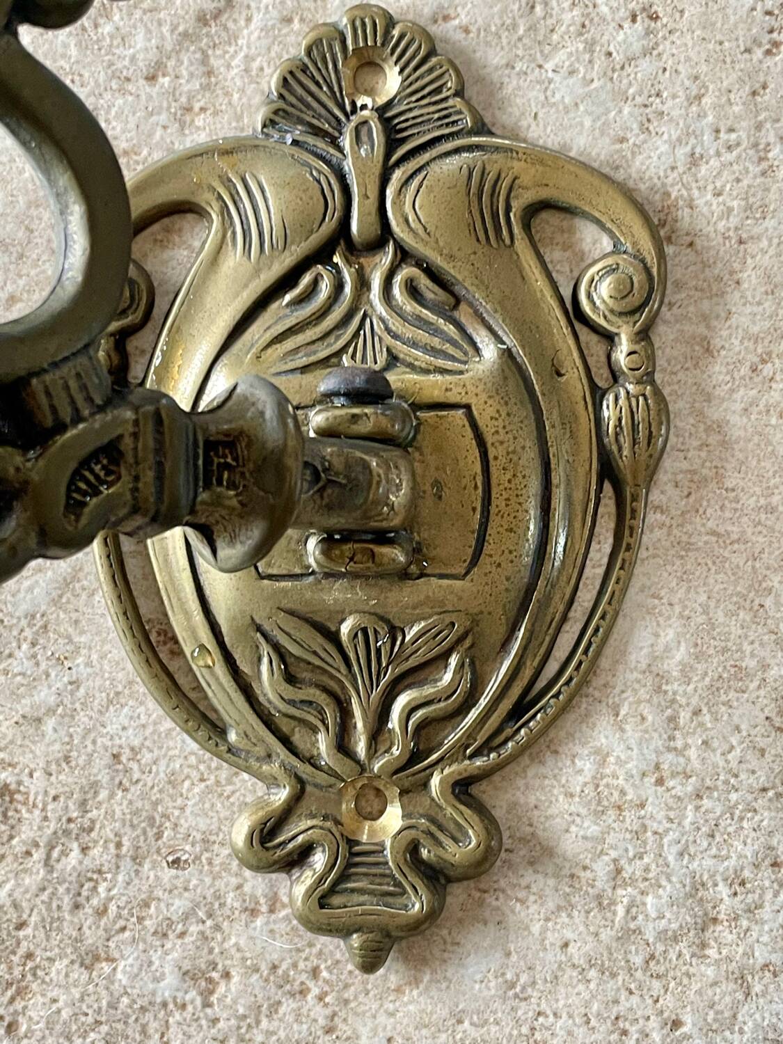 Pair of Art Nouveau wall candlesticks