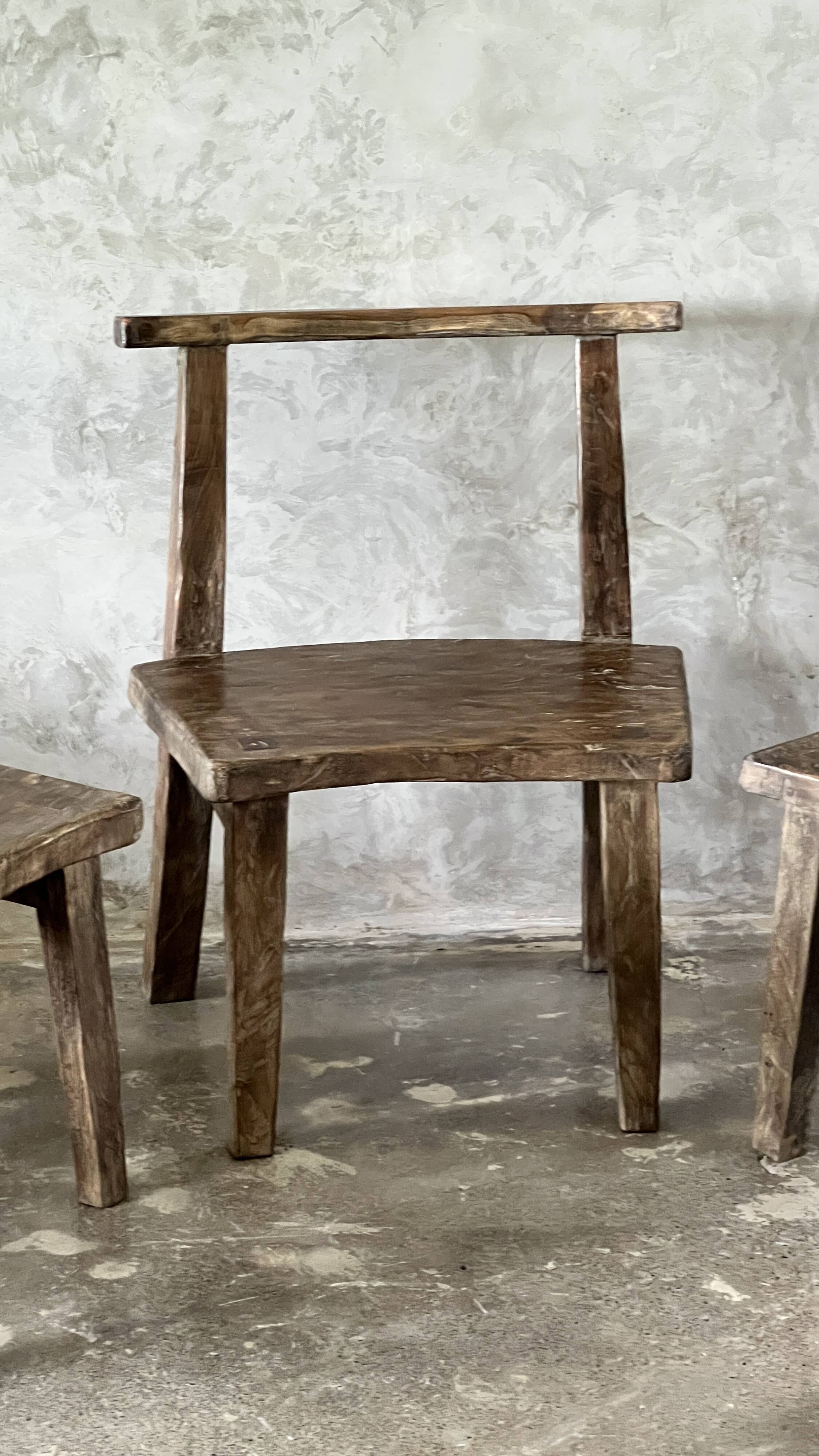 Large old teak chair or armchair H84 L60