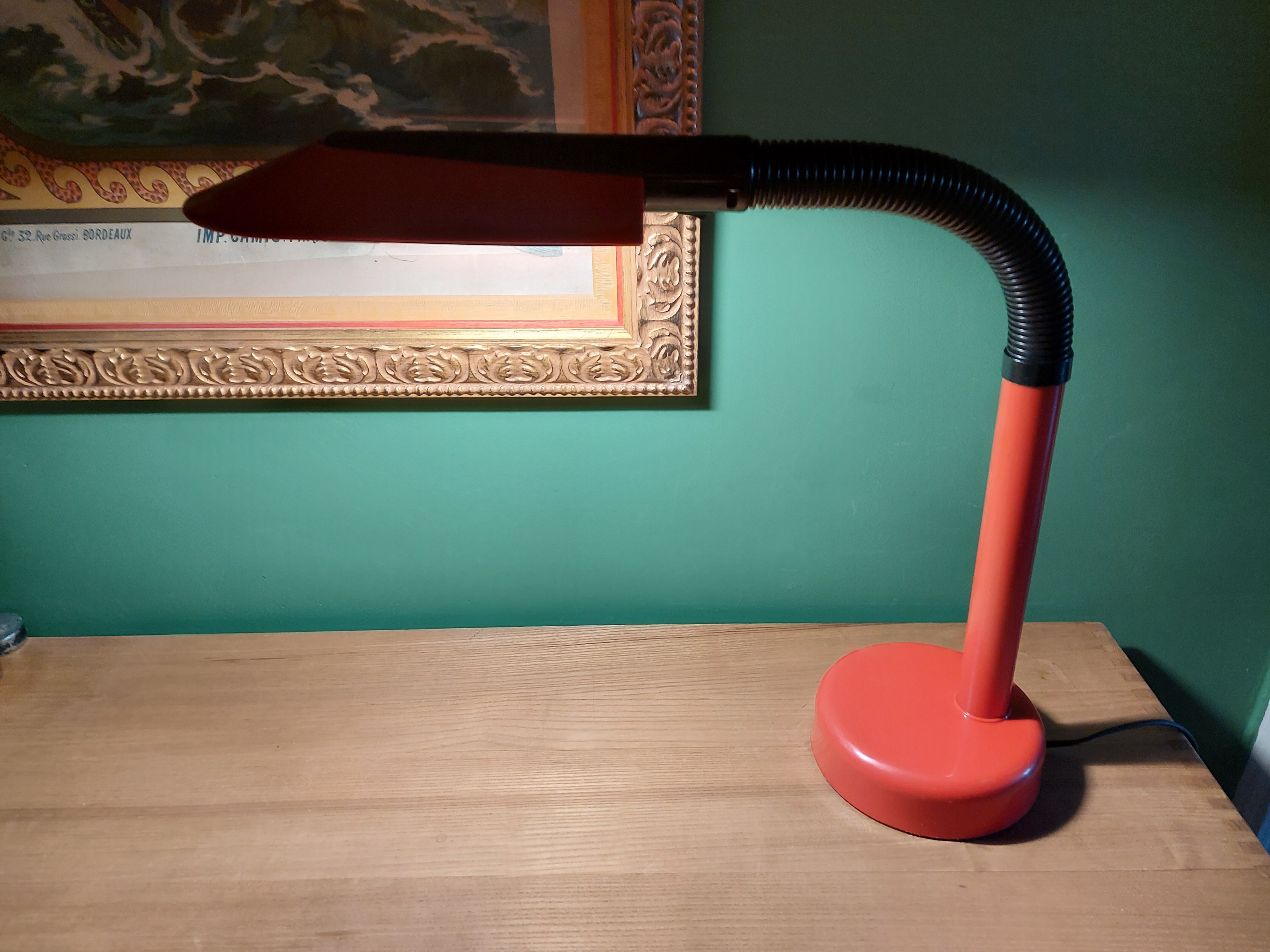 Red lamp annees 70's scandinavian design , fagerhults ( sweden )