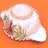 Charolles earthenware Bowl with ears Floral decoration, 1940s