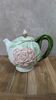 Antique ceramic teapot with floral design Fg