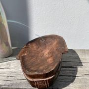 Minimalist wooden bird mask