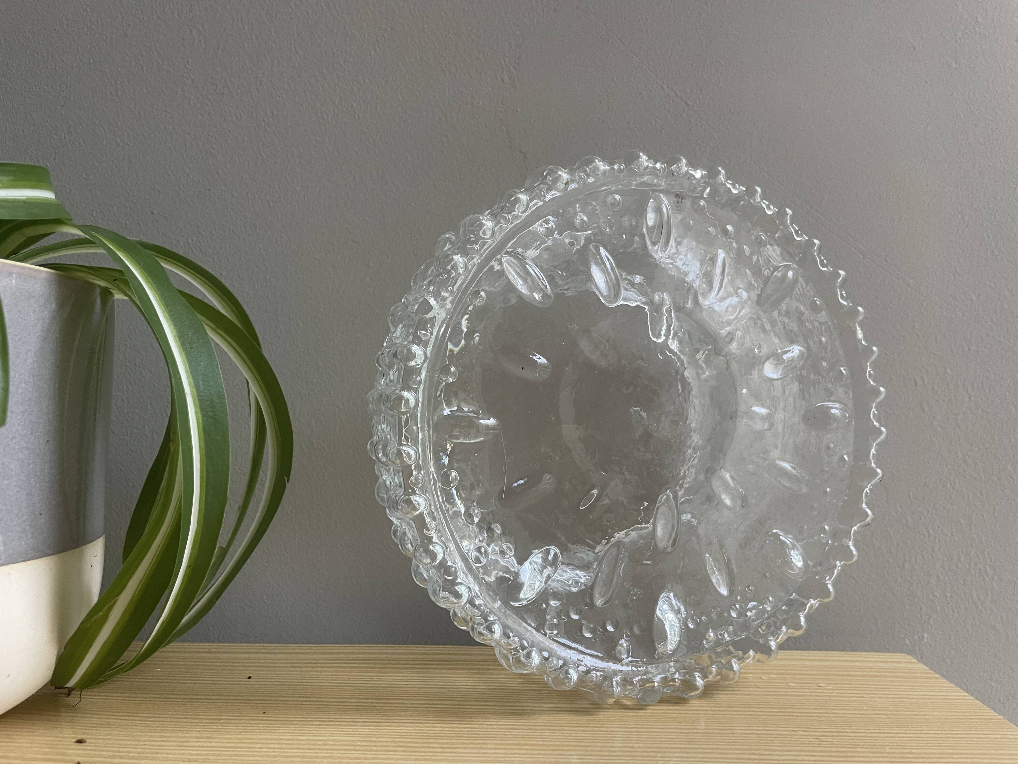 Portuguese bubble glass flush mount lamp