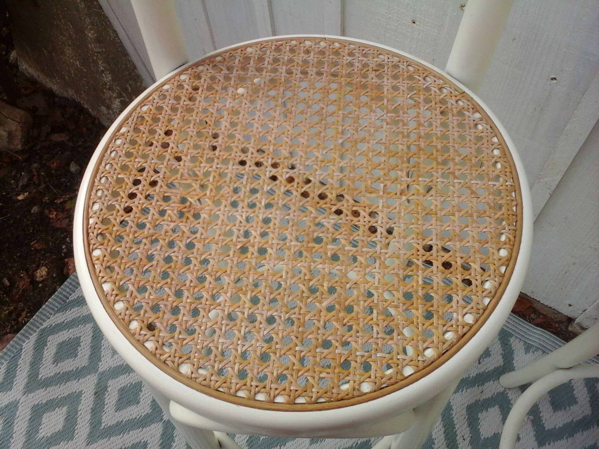 3 high bar cane chairs