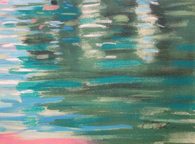 Bernard Collet: Banks of the Marne, original signed lithograph