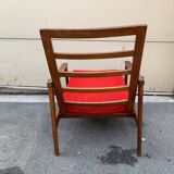 Pair of 70's Scandinavian style teak armchairs