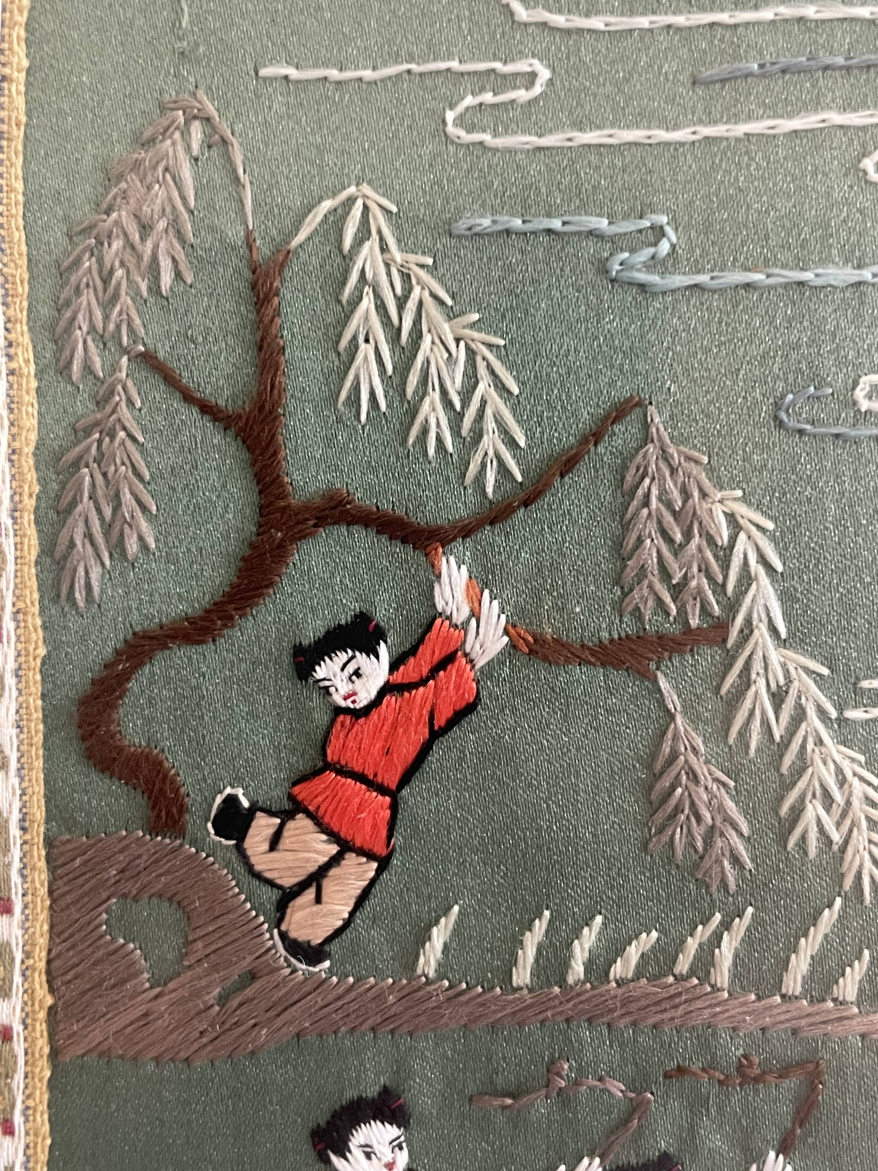 Hand-embroidered Chinese tapestry