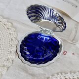 Vintage shell butter dish from the 1970s