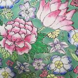 Plate china porcelainE enamelled family pink Lotus + Brand