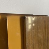 Self vintage metal wall shelf imitation wood in string or tomado style