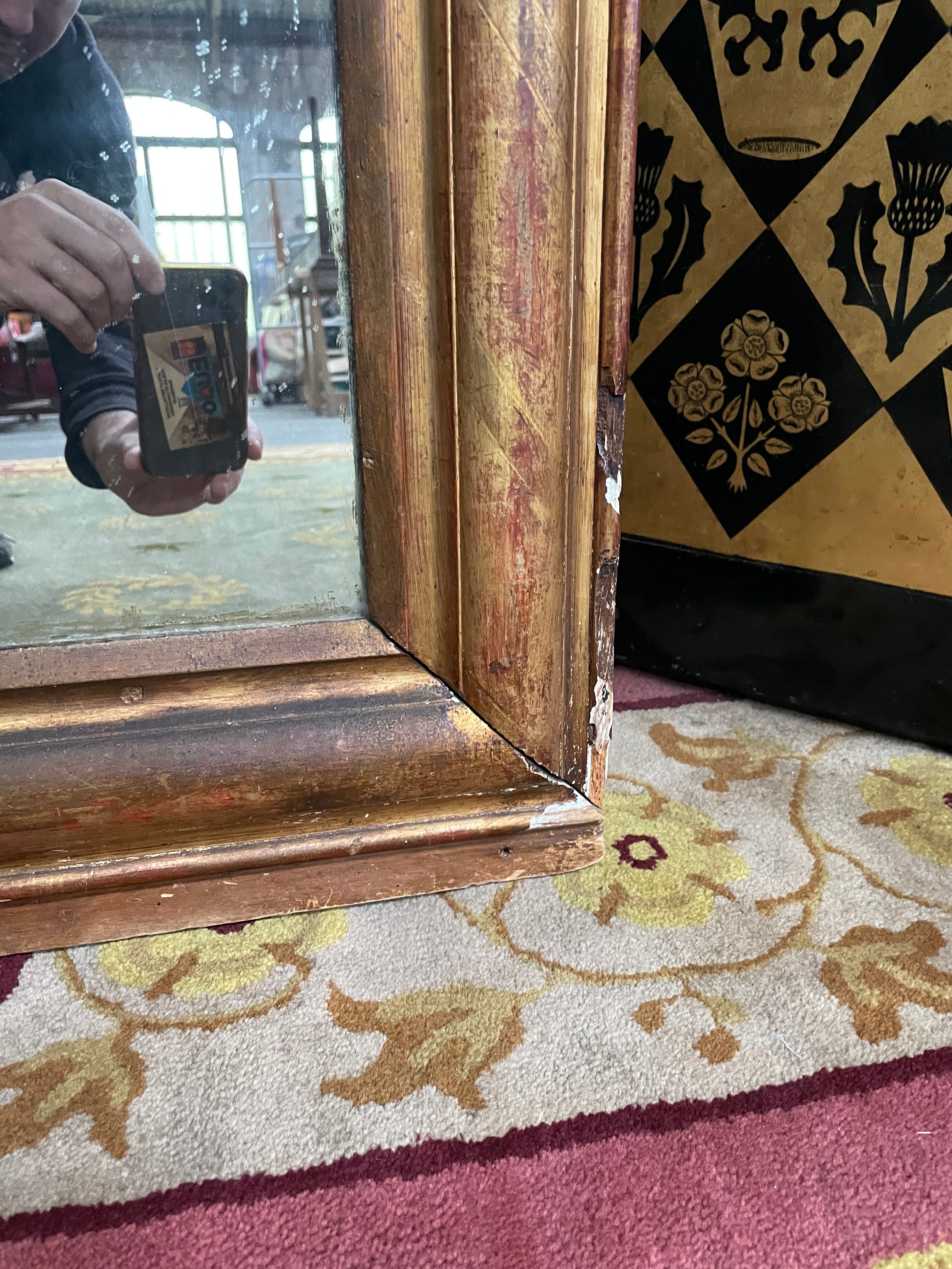 Louis Philippe period mirror with 19th leaf