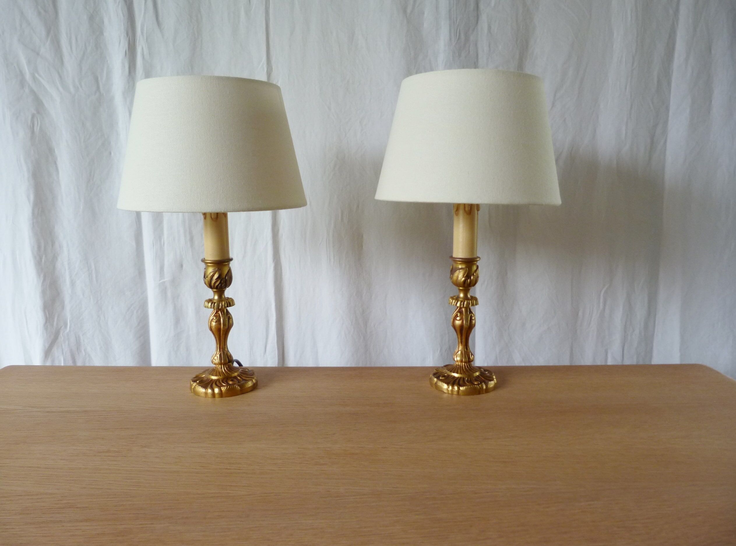 Paire de lampes bougeoir