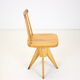 Midcentury wood revolving chair, czechoslovakia, 1970s