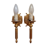 Wall lamp in golden brass from sciolari, 1970s