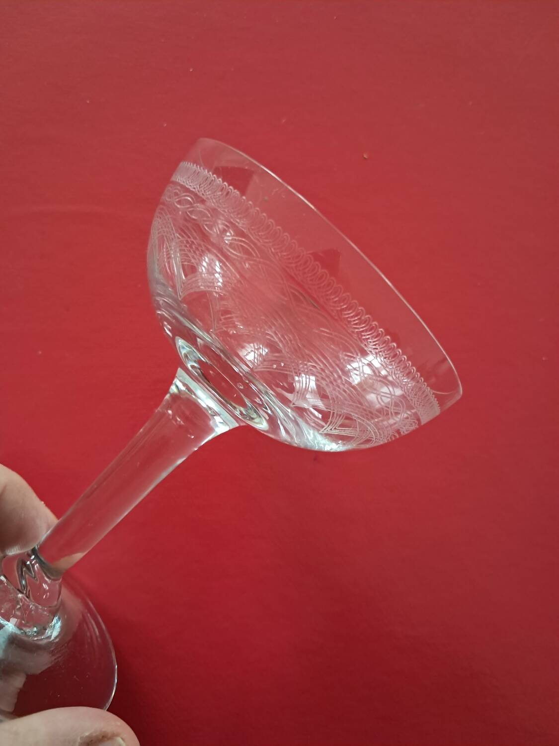 6 coupes à champagne en cristal taillé années 1910