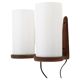 Uno & Östen Kristiansson 2 teak wall lights for Luxus Sweden 1960