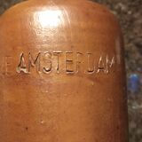 Bouteille en grès couleur chocolat avec bouchon en liège
