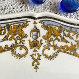 Plat à tarte ancien en faïence de gien