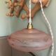Vintage ball lamp saucer globe in chiseled glass