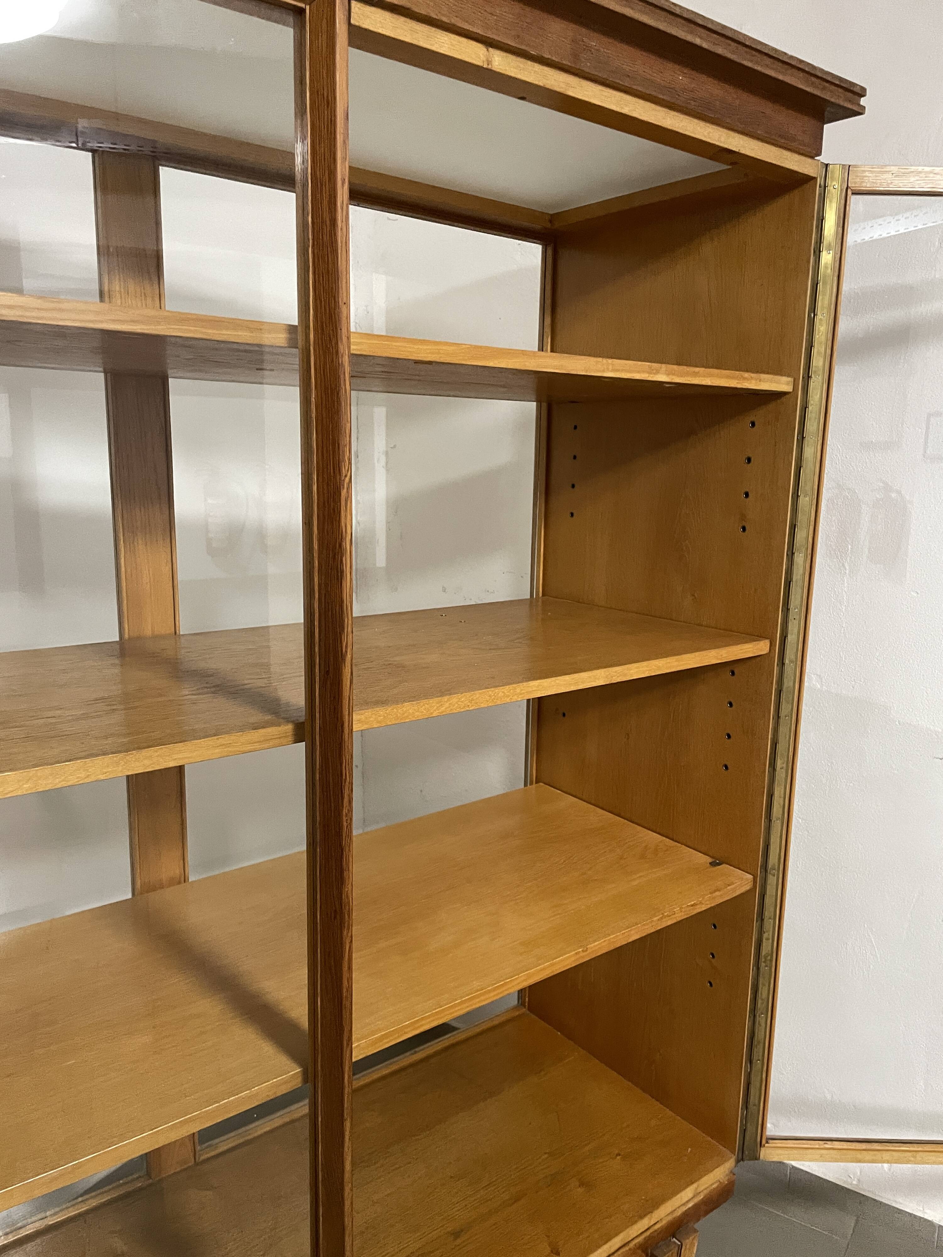 Vintage wardrobe with glass doors