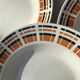 5 Badonviller red and black Scottish soup plates