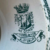 Terre de Fer walk-in cake dish, opaque porcelain from Gien Austerlitz model.