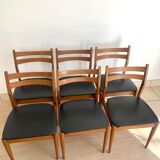Series of 6 vintage chairs