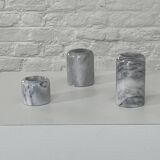 Pair of marble candlesticks