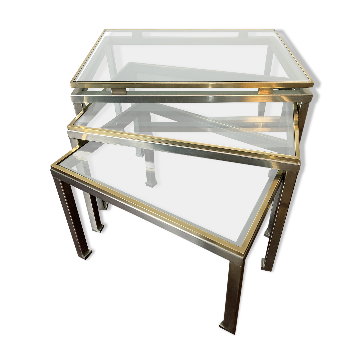 Guy Lefevre pull-out tables for Maison Jansen, 1970