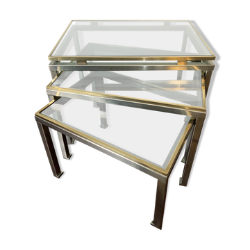 Guy Lefevre pull-out tables for Maison Jansen, 1970