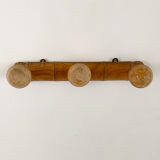 Vintage coat rack with 3 hooks