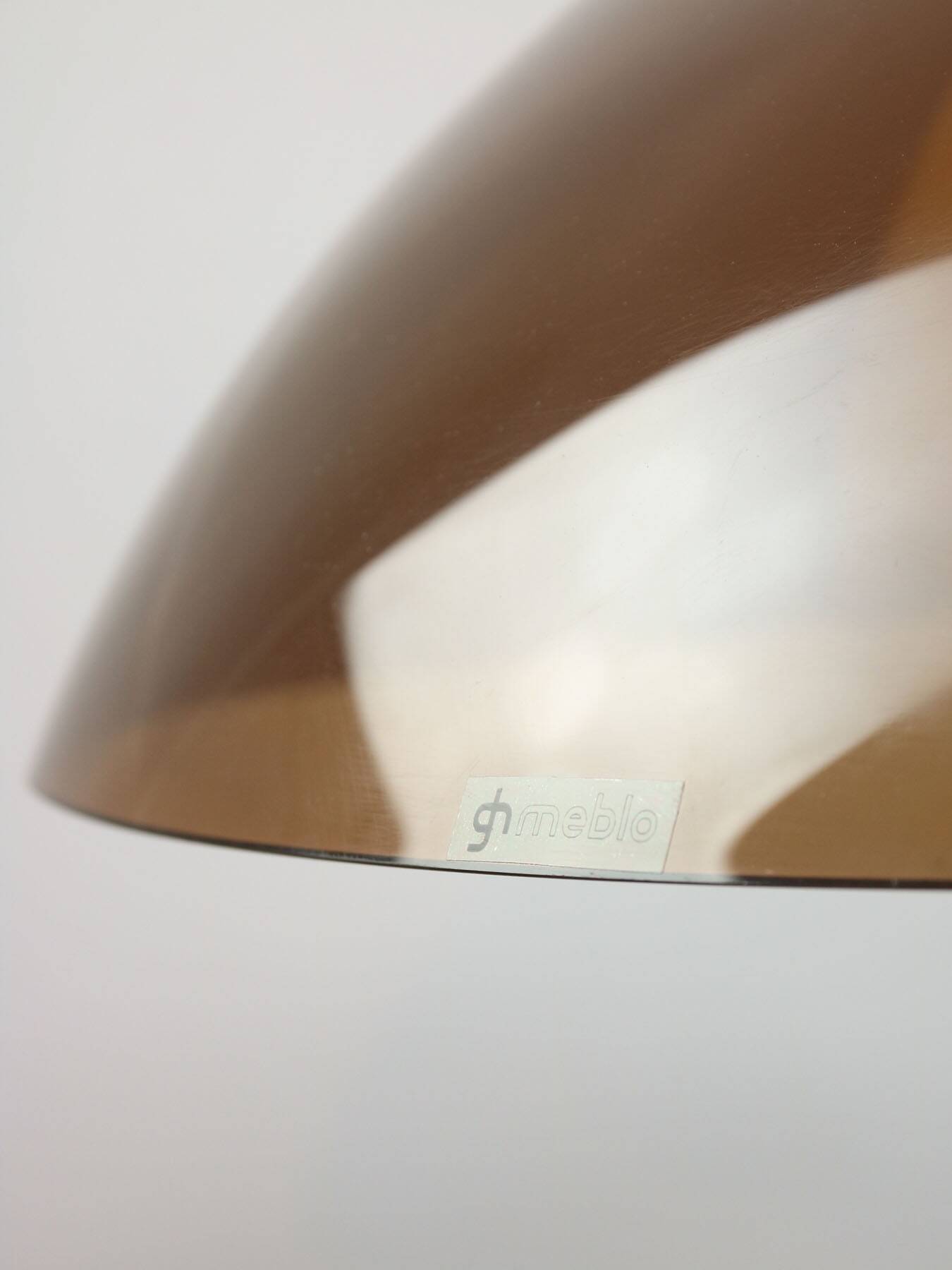 Lampe Space Age en forme d'ovni marron rare de Guzzini, années 1970