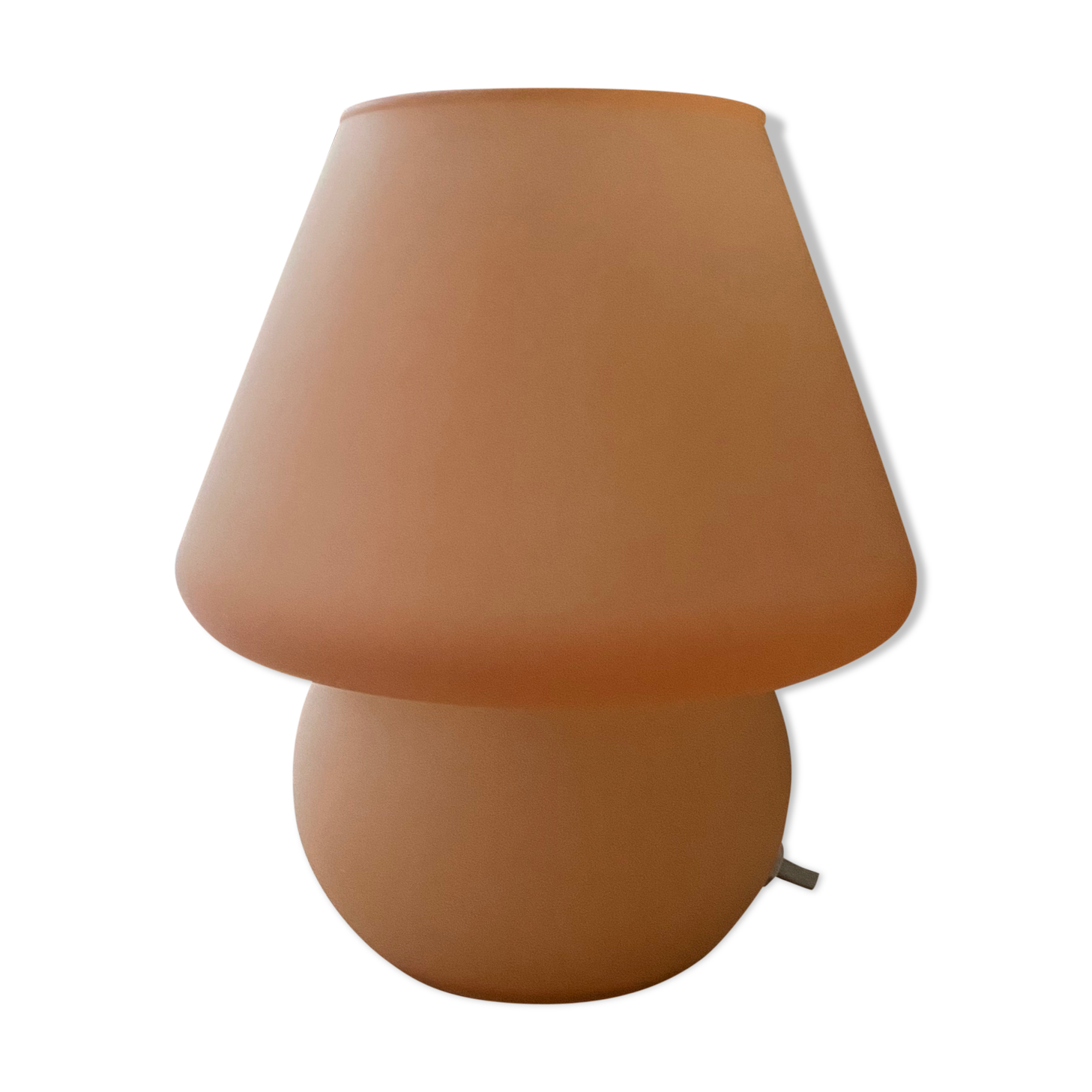 Lampe champignon en verre opale