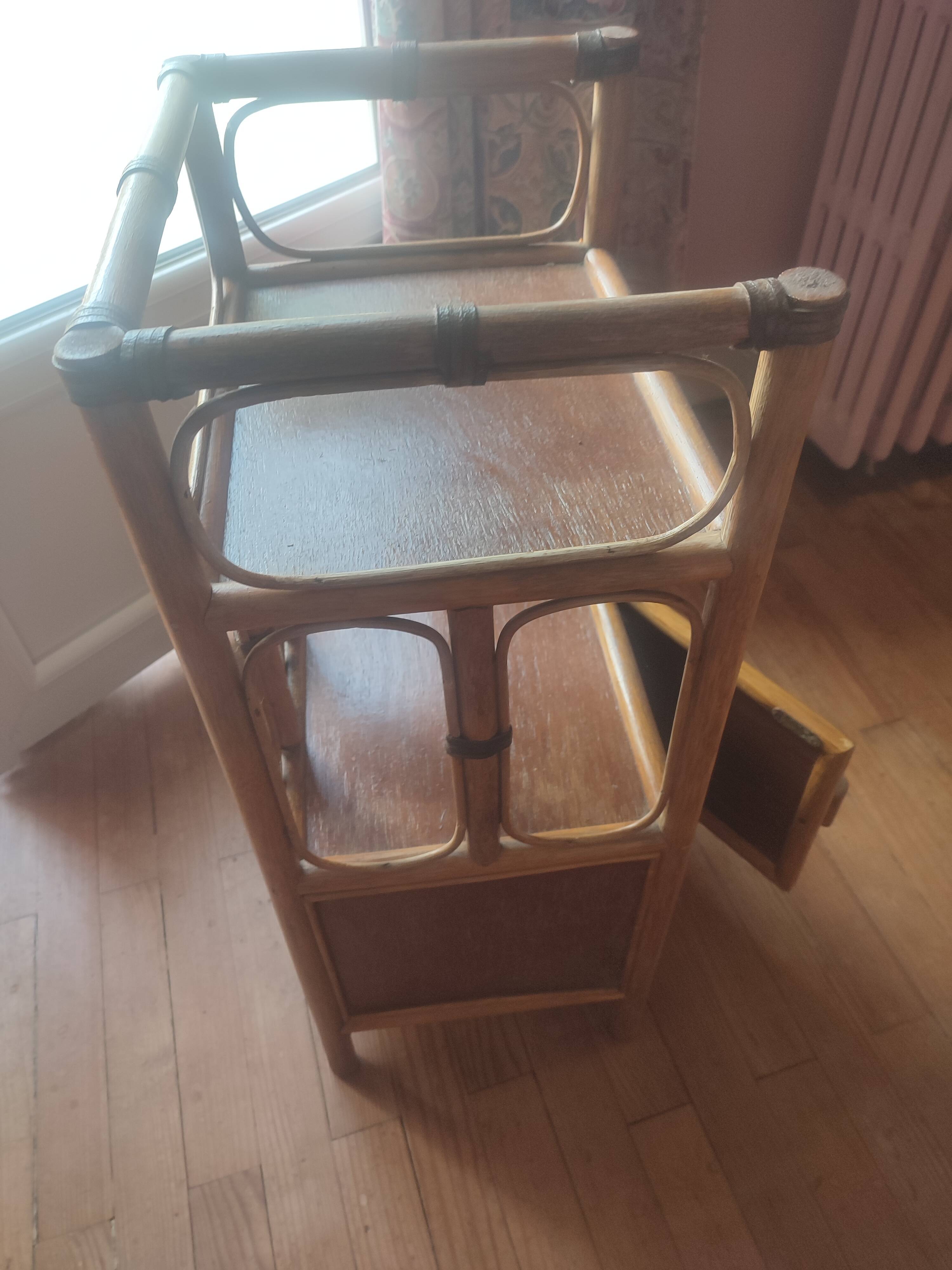 Rattan bedside table or small piece of furniture