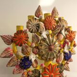 Large Mexican “tree of life” candlestick, mid-20th century.